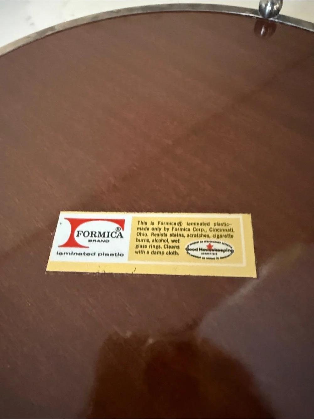 Vintage Formica Bar Tray Silver Plate